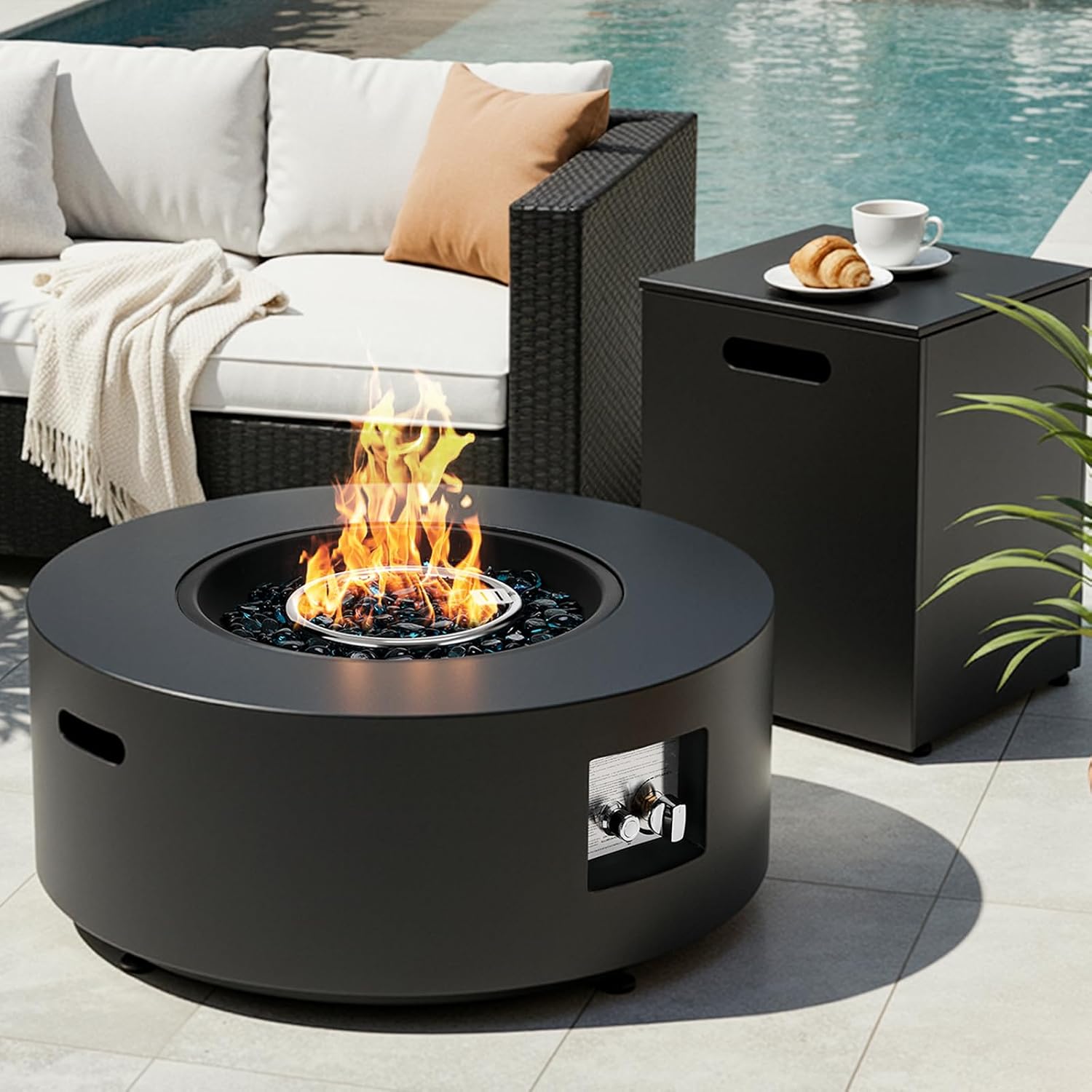Outdoor Furniture Fire Table - 30인치 원형 프로판 화로 세트 50000