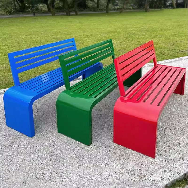 Outdoor Furniture Bench - 다채로운 현대식 야외 금속 정원 벤치