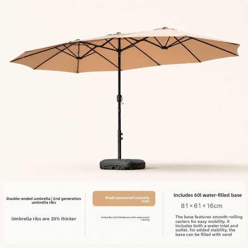 Outdoor Furniture With Umbrella - 야외용 대형 센터폴 삼단 파라솔 정원용