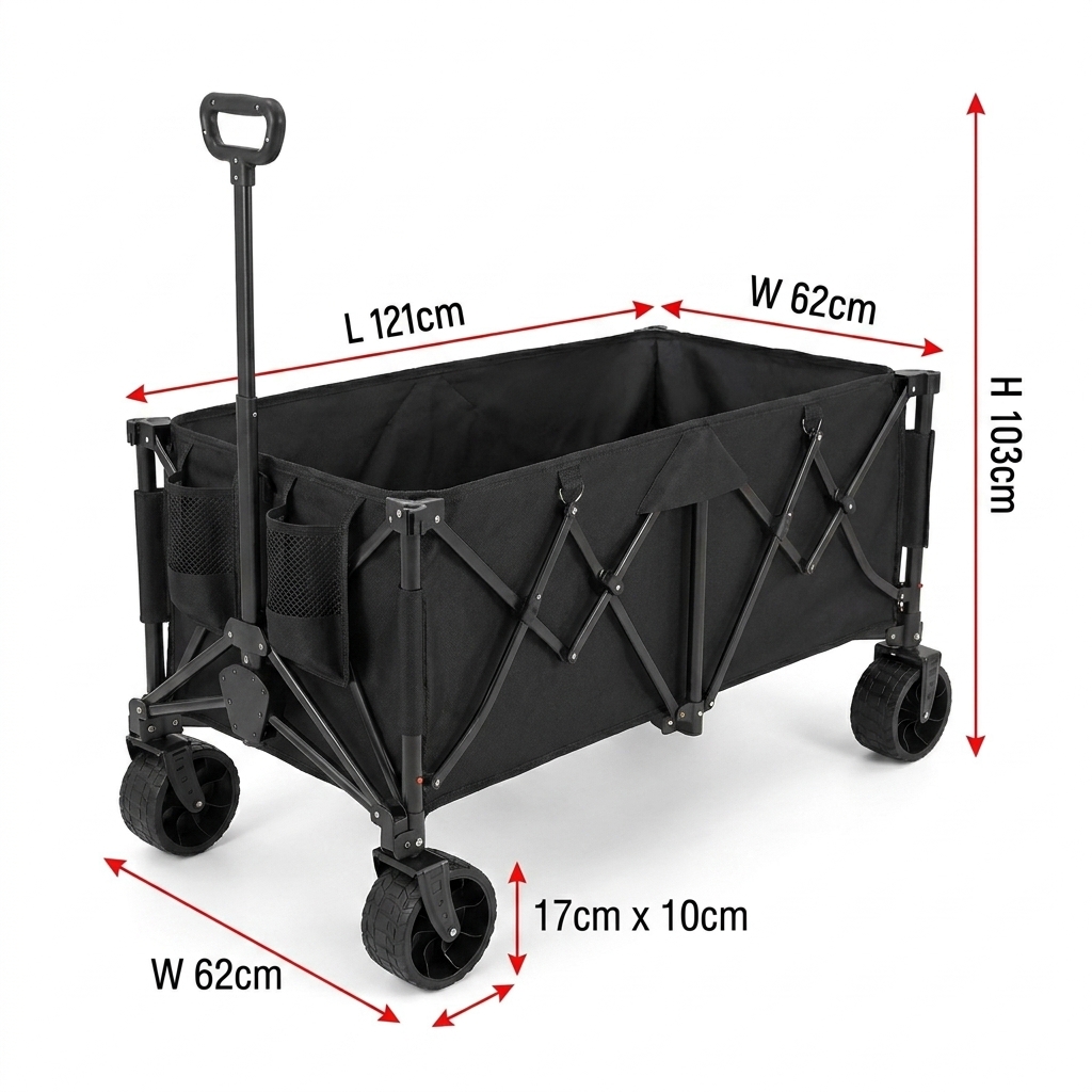 Outdoor Furniture Heavy Duty - 맞춤형 헤비듀티 접이식 웨건 카트, 260L