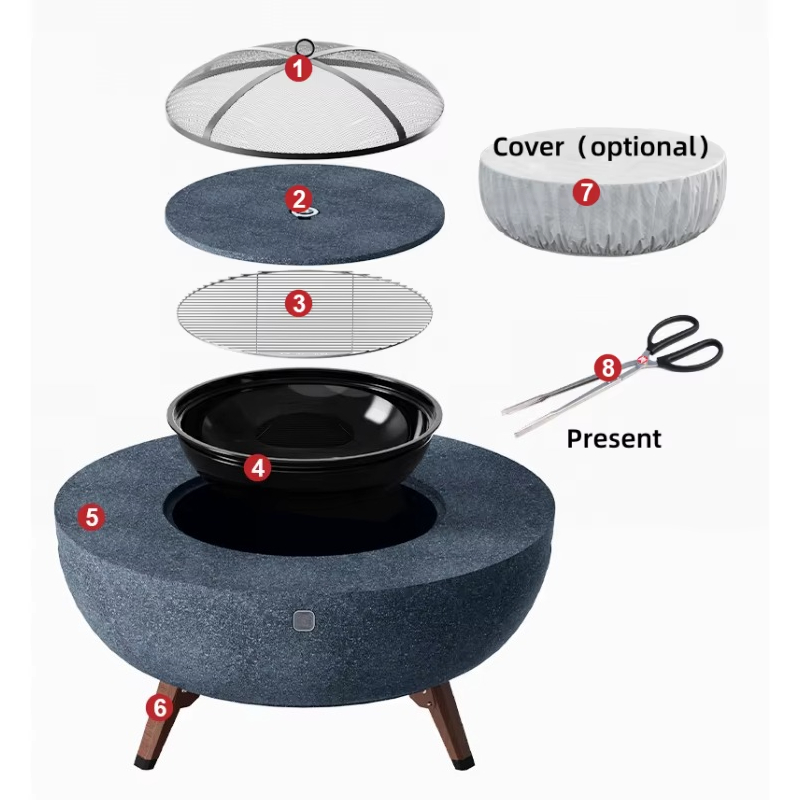 31.8인치(81cm) 야외 가구, 화덕이 있는 접이식 - Outdoor Furniture Fire Table 리뷰 및 가격