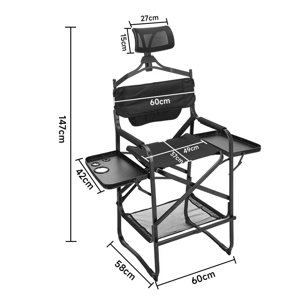 키 큰 감독 의자, 튼튼한 바 높이 접이식 메이크업 의 - Outdoor Furniture Heavy Duty 리뷰 및 가격