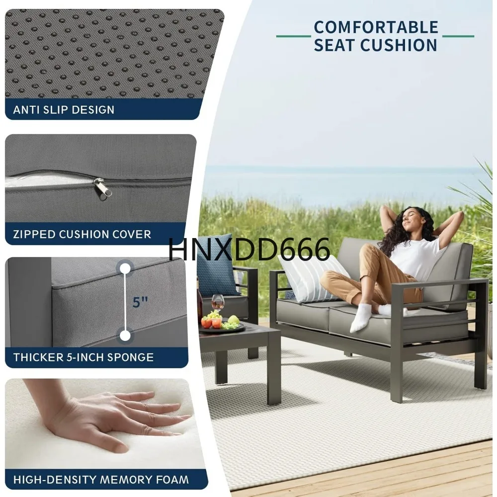 파티오 가구 세트 (화덕 테이블 포함), 6피스 알루미 - Outdoor Furniture Fire Table 리뷰 및 가격