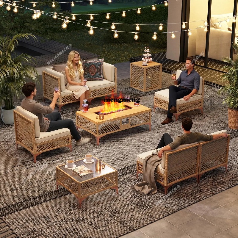 9피스 야외 파티오 가구 세트 (대형 화덕 테이블, 보 - Outdoor Furniture Fire Table 리뷰 및 가격