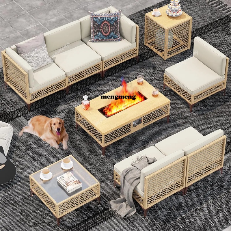 9피스 야외 파티오 가구 세트 (대형 화덕 테이블, 보 - Outdoor Furniture Fire Table 리뷰 및 가격