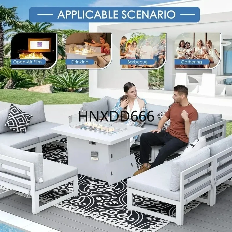7피스 알루미늄 야외 파티오 대화 세트, 43인치 프로 - Outdoor Furniture Fire Table 리뷰 및 가격