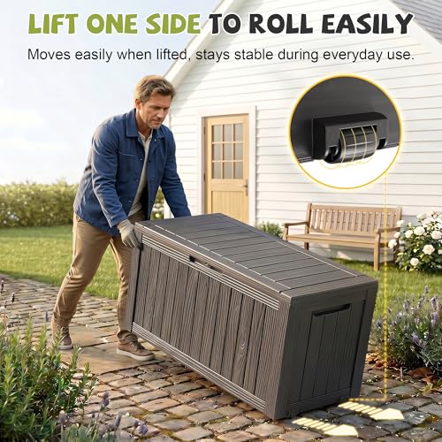 야외 방수 레진 수납 데크 박스 잠금 가능 야외 벤치  - Outdoor Furniture With Storage 리뷰 및 가격