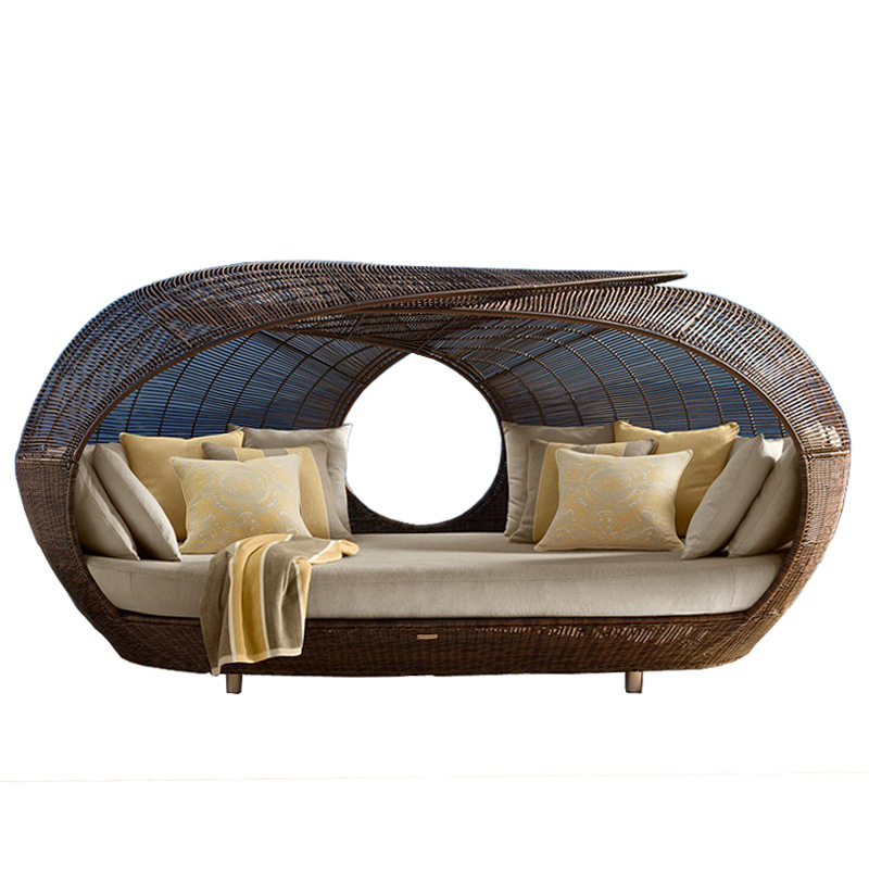 야외용 고품질 반원형 라탄 데이베드 위커 파티오 가구  - Outdoor Furniture Quality 리뷰 및 가격