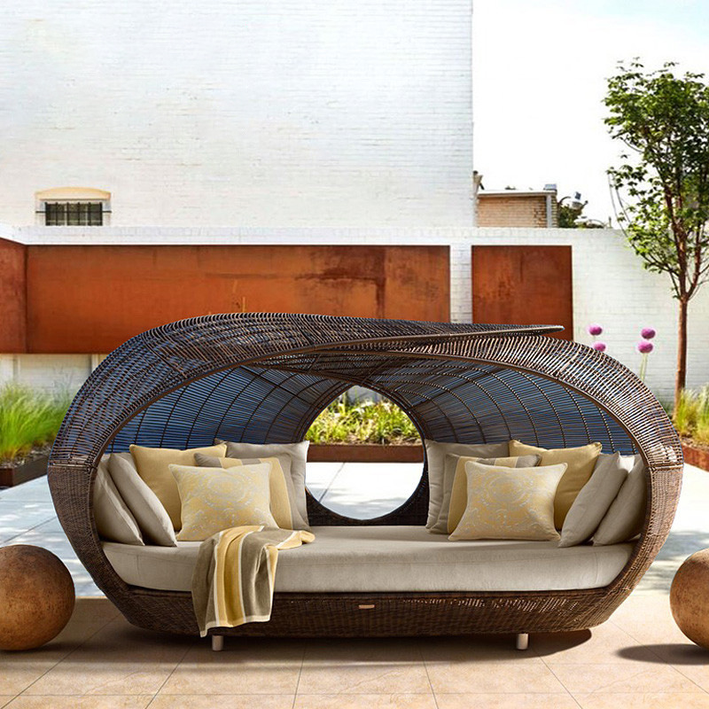 야외용 고품질 반원형 라탄 데이베드 위커 파티오 가구  - Outdoor Furniture Quality 리뷰 및 가격