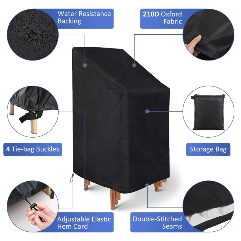 1/2/PCS 스택형 의자 먼지 커버 방수 방진 파티오 - Outdoor Furniture Protector 리뷰 및 가격