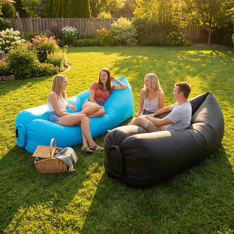 휴대용 에어 소파, 빠른 공기 주입 방수 라운저, 가벼 - Outdoor Furniture European 리뷰 및 가격