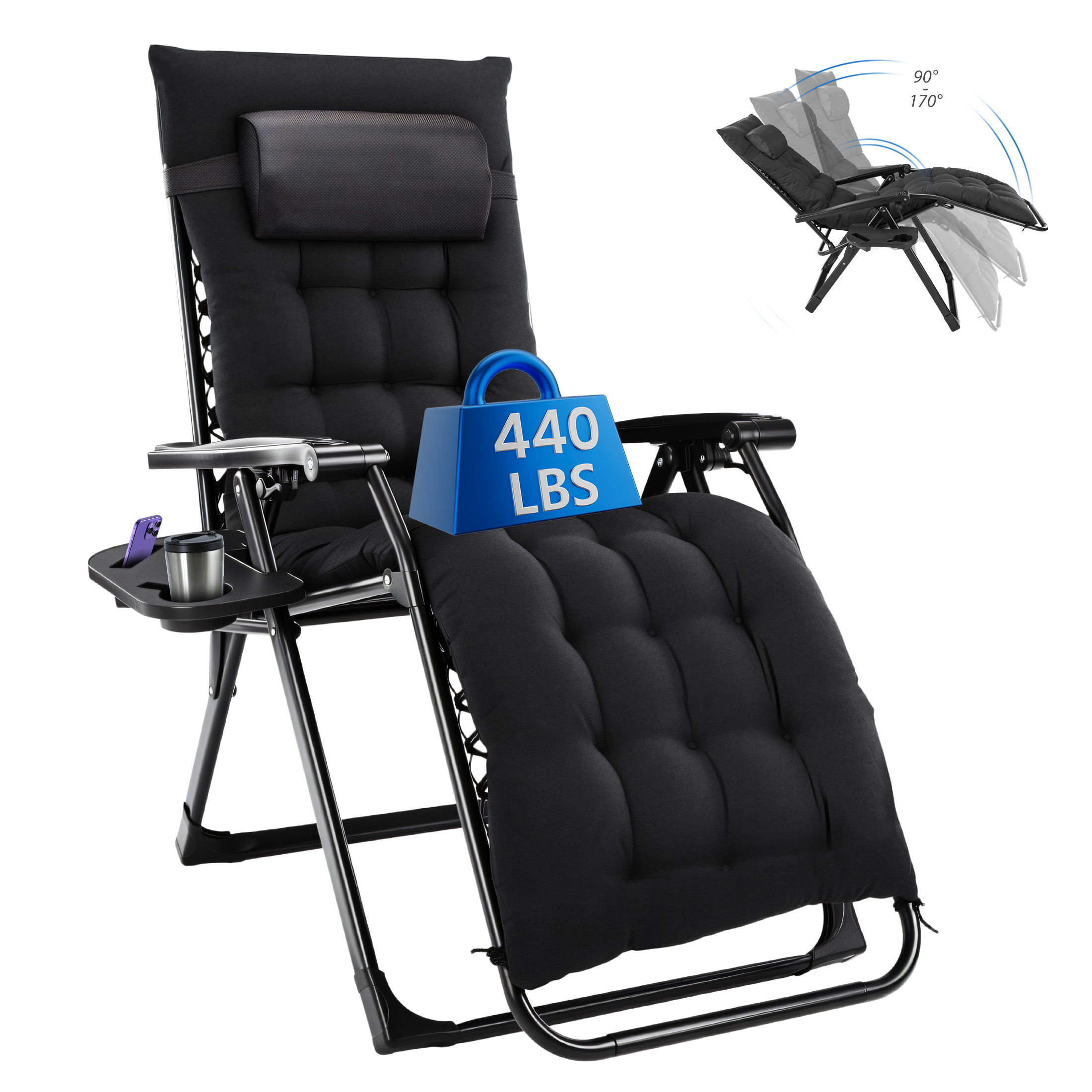 MCQ 무중력 쿠션 라운지 의자 야외 접이식 캠핑용 컵 - Outdoor Furniture Heavy Duty 리뷰 및 가격