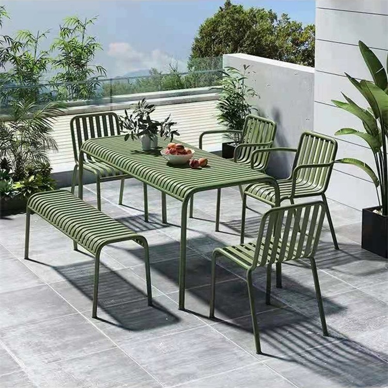 야외 모던 레저, 야외 안뜰 테이블과 의자, 심플한 정 - Outdoor Furniture Green 리뷰 및 가격