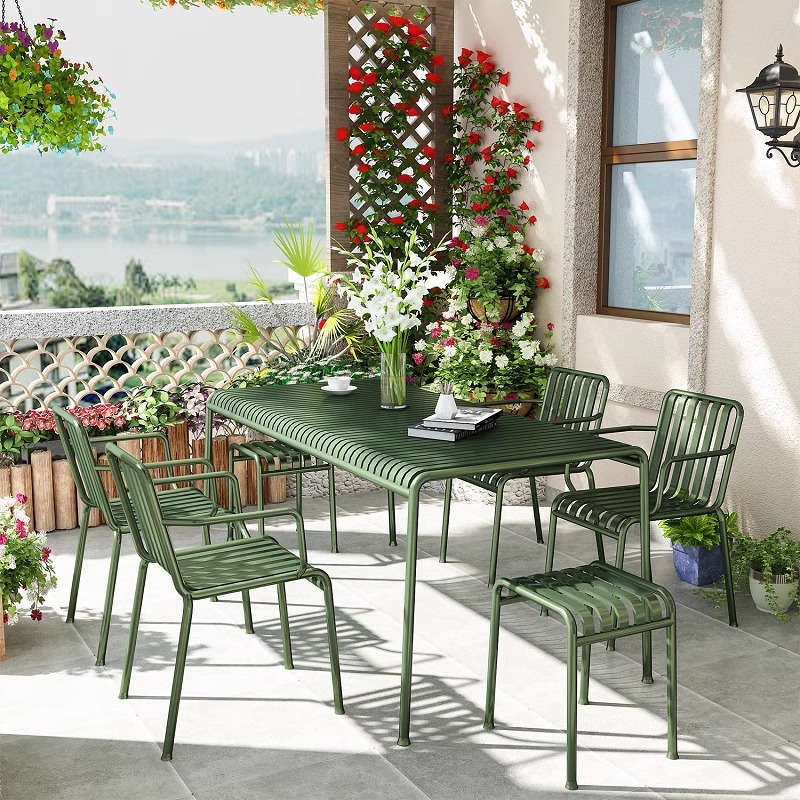 야외 모던 레저, 야외 안뜰 테이블과 의자, 심플한 정 - Outdoor Furniture Green 리뷰 및 가격
