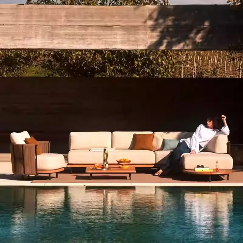 북유럽 스타일 야외 라탄 소파 빌라 마당 정원 선룸 디 - Outdoor Furniture Sofa 리뷰 및 가격