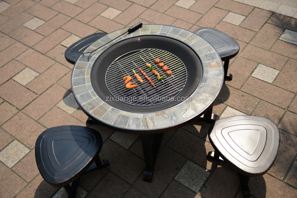 야외 정원 파티오 방수 가구 주조 알루미늄 바베큐 그릴 - Outdoor Furniture Fire Table 리뷰 및 가격