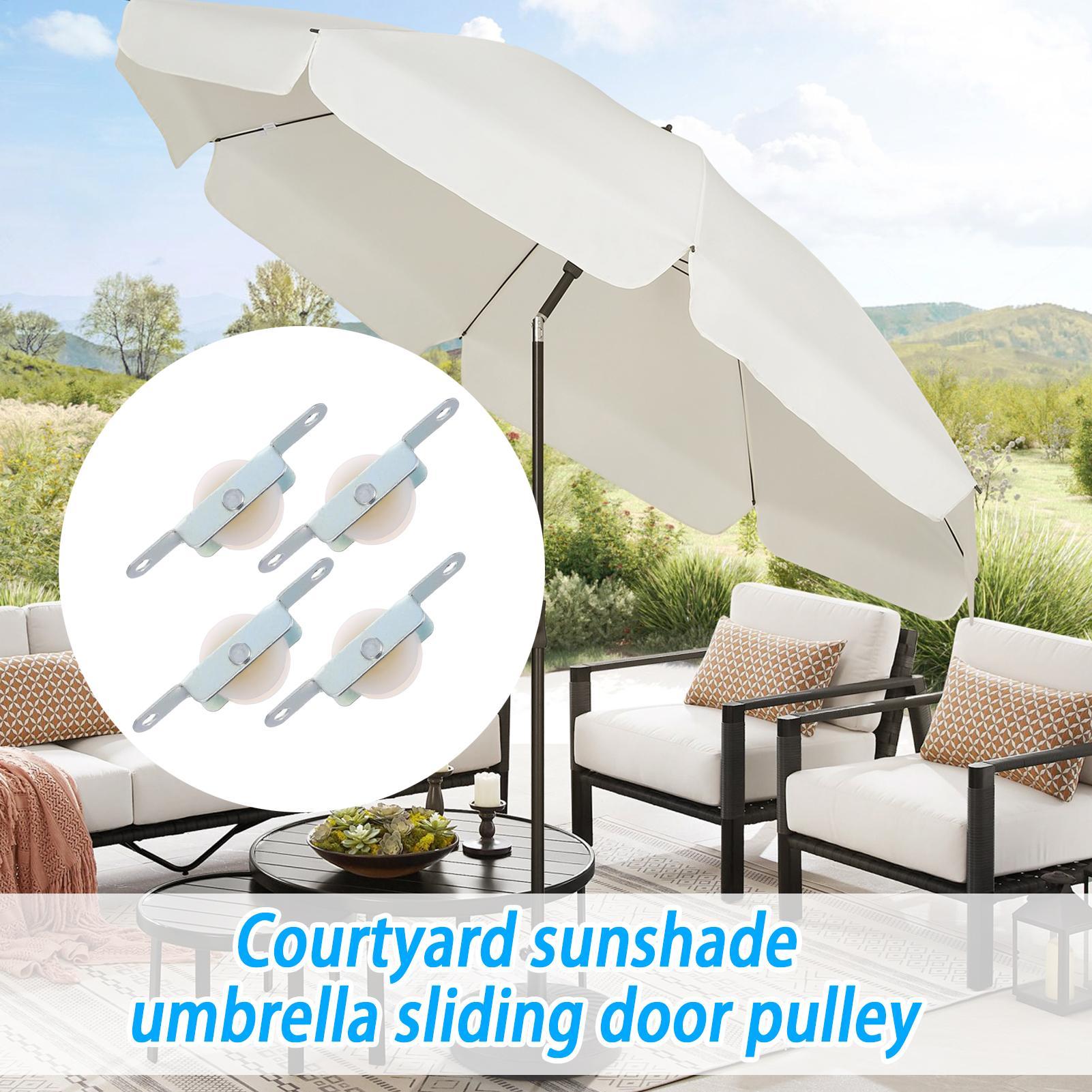 4pcs 파티오 우산 로프 풀리 브래킷 파라솔 로프 슬 - Outdoor Furniture With Umbrella 리뷰 및 가격