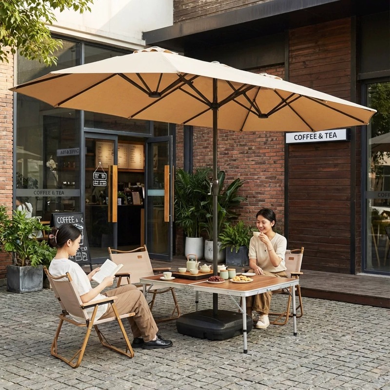 야외용 대형 센터폴 삼단 파라솔 정원용 상업용 캠핑용  - Outdoor Furniture With Umbrella 리뷰 및 가격