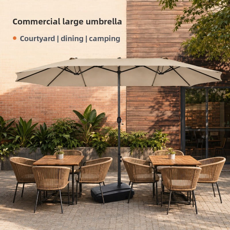 야외용 대형 센터폴 삼단 파라솔 정원용 상업용 캠핑용  - Outdoor Furniture With Umbrella 리뷰 및 가격