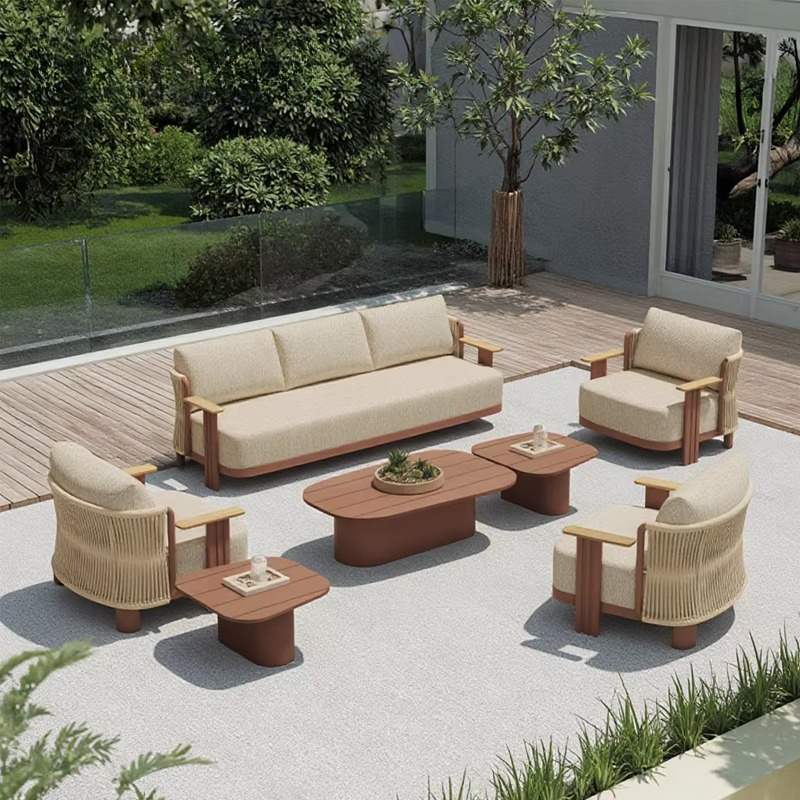 휴가용 빌라 야외 소파 세트 고급 알루미늄 야외 가구  - Outdoor Furniture Quality 리뷰 및 가격