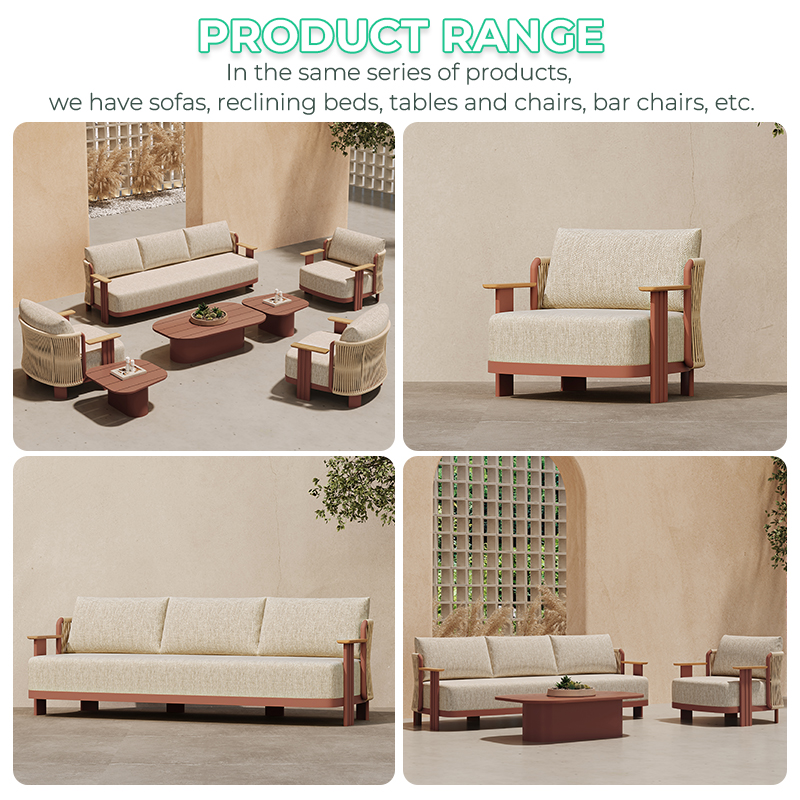휴가용 빌라 야외 소파 세트 고급 알루미늄 야외 가구  - Outdoor Furniture Quality 리뷰 및 가격