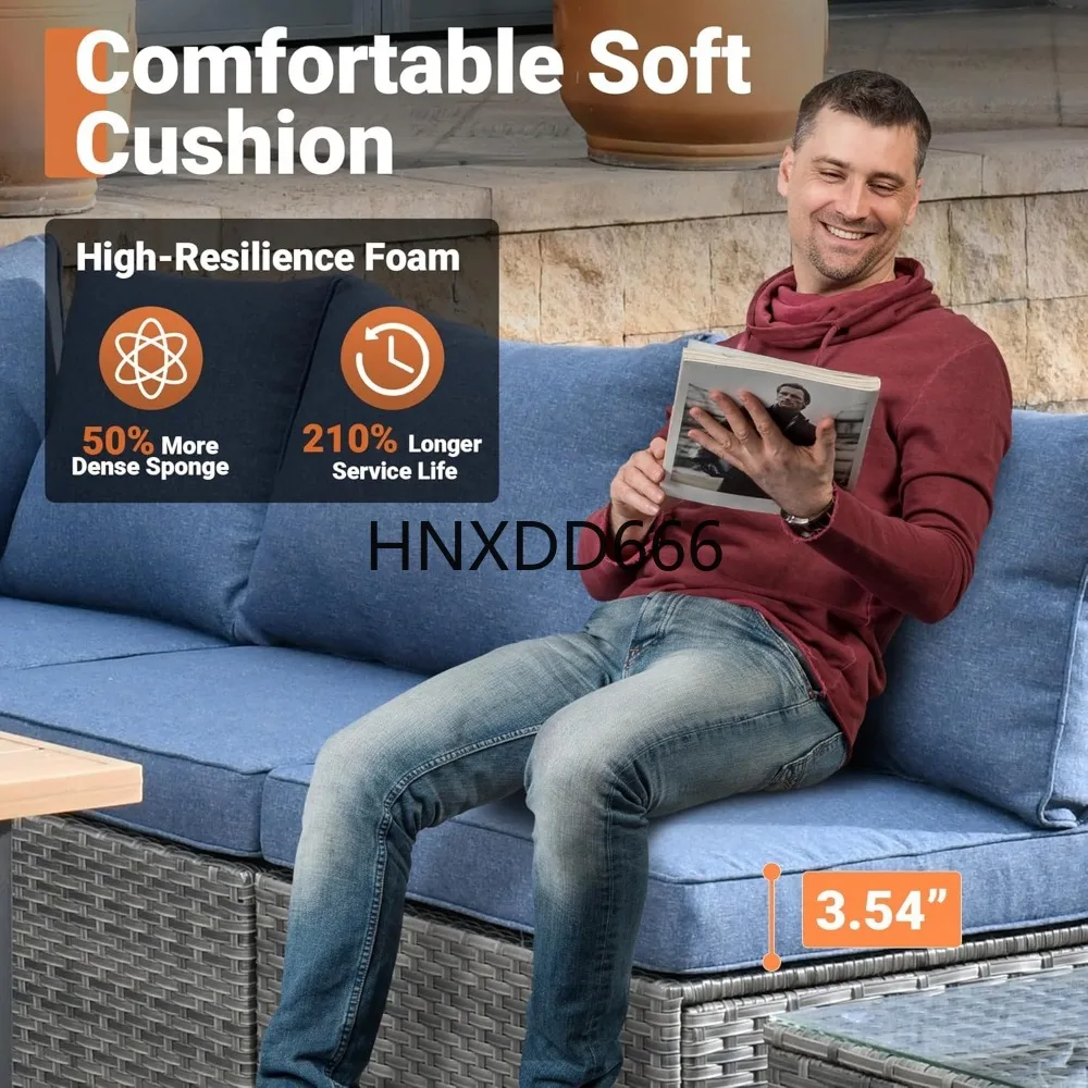 야외용 8피스 파티오 가구 세트 (화덕 테이블 포함), - Outdoor Furniture Fire Table 리뷰 및 가격