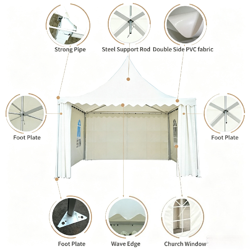 맞춤형 흰색 파고다 텐트, 알루미늄 4각 프레임, 야외 - Outdoor Furniture European 리뷰 및 가격